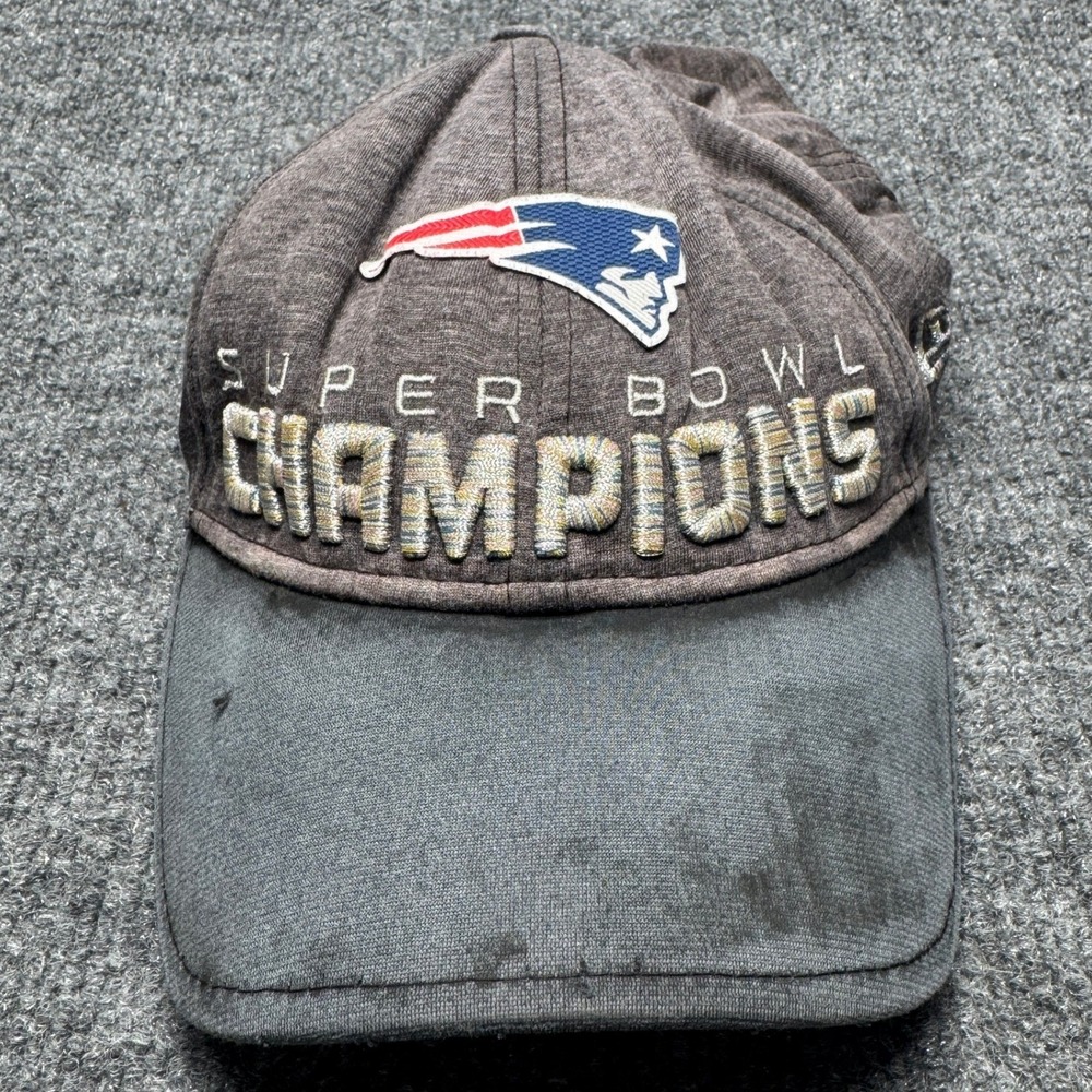 New England Patriots New Era Super Bowl Champions Hat Men OSFM Grey NFL Football